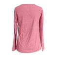 thumbnail image 6 of EDFBUYKRS Women's and Women's Plus Pleat Neck Shirt with Long Sleeves, Sizes L, 6 of 6