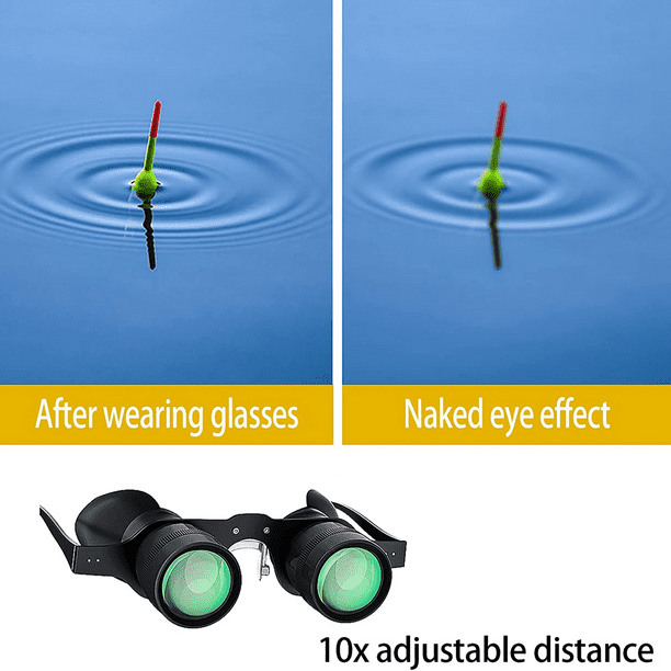 Professional Fishing Binoculars for Bird Watching,Theater, Portable  Telescope Zoom Magnifier with 2 Polarized Lenses 