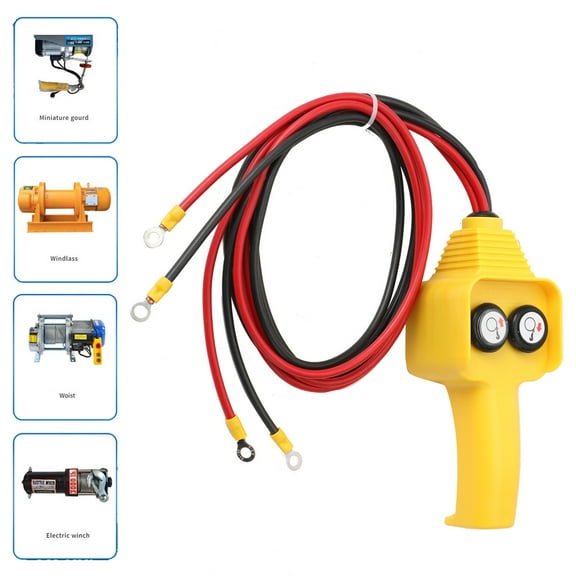 YILIKISS Winch Remote Control 12V 4ft Hand Assembly Winch Wired Controller Replacement for Capstan 1500lbs‑5000lbs