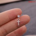 thumbnail image 5 of AMERTEER Crystal Rhinestone Flower Cross Ear Helix Cartilage Body Piercing Earrings Studs, 5 of 5