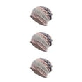 thumbnail image 1 of Tuque Style Bohème Hijab Imprimé Floral Turban Protection des Oreilles Bonnet Bleu Ensemble de 3, 1 of 6