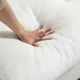 thumbnail image 3 of Modern Teddy Velvet Modular Sofa, Light Brown Wood Tone / Perfect for Primary Living Space, 3 of 4