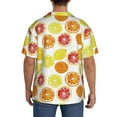 thumbnail image 5 of Xecao offers the Lemon Orange for Men's Casual Short-sleeved Shirt, a button-up collared shirt with a pocket, perfect for beach vacations and yacht travel in the Large size., 5 of 7