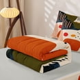 thumbnail image 5 of Homewish Abstract Geometric Art Zipper Twin Comforter Sets with Fitted Sheet and 2 Pillowcases,Multicolor Oil Painting Zipper Bedding Set For Adults,Reversible,4 Pieces, 5 of 7