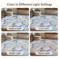 thumbnail image 7 of ODIKA 8'x10' Washable Area Rug Hydrangea Floral Bloom Cluster With Eucalyptus Leaf Plaid Border for Dining Room, Large Office, Lounge, Non-Slip Chair-Friendly Mat, 7 of 7