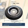 thumbnail image 2 of 1Pc 4Inch Wood Grinder Wheel Disc, Wood Shaping Wheel, Grinding Wheel Carving Abrasive Disc for WoodworkingGrinders (Black), 2 of 6
