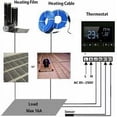 thumbnail image 3 of Termostato para Calefacción Eléctrica por Suelo Radiante, Temperatura Programable y Pantalla LCD con Doble Temperatura y Doble Control, Cable Sensor Externo de 3 Metros, Termostato Inteligente, 3 of 5