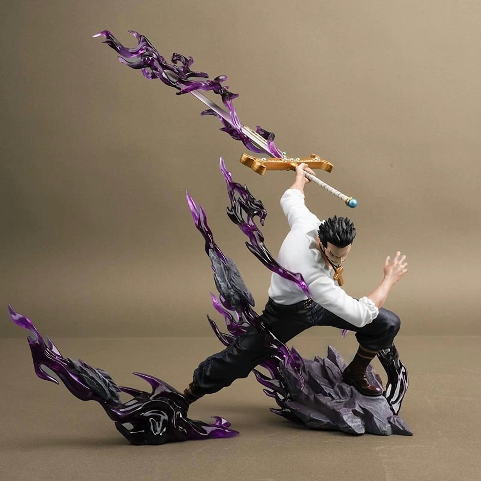 New Seven Warlords Of The Sea Dracule Mihawk (Combat Ver) Character Anime Model Statue Action Figures Desktop Ornament Popular Decorations Fan Souvenirs Creative Gift Collectable