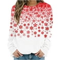 thumbnail image 2 of Elvqul Shirts for Women Christmas Tops Fashion Crewneck Funny Long Sleeve Womens Shirts, 2 of 6