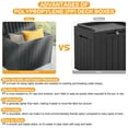 thumbnail image 3 of 31 Gallon Waterproof Storage Deck Box Patio Furniture Organization Container with Lockable Lid, PP Outdoor Side Table for Garden, Yard, Poolside, Black, 3 of 9