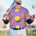 thumbnail image 6 of Daiia Yellow Lemon And Orange Mens Baseball Jersey Button Down Shirts Short Sleeve Sports Uniforms-XX-Large, 6 of 9