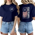thumbnail image 4 of ibiyuan 250th Anniversary Usa Shirt Womens T Shirts Casual Crewneck Fourth Of July Shirts Short Sleeve Clothes Independence Day Womens Shirts Pullover Tops, 4 of 6