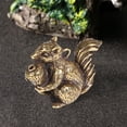 thumbnail image 6 of deevoka Brass Squirrel Figurine Antique Gift Squirrel Ornament for Desktop Home Desk, 6 of 9
