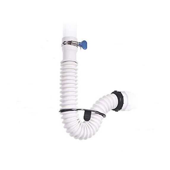 1.50 OD & 1.25 in. OD Drain Inlets- for 1.50 in. Shower Drain Outlet Flexible Rubber P-Trap Fits