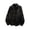 Black, variant on Casual Distressed Denim Jacket Embroidery Streetwear Lightweight Outerwear Coat
