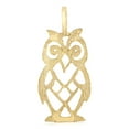 thumbnail image 2 of Ioka-14K Yellow Gold Owl Charm Pendant For Necklace or Chain, 2 of 5