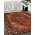 thumbnail image 3 of Ahgly Company Machine Washable Indoor Square Abstract Red Fox Red Area Rugs, 7' Square, 3 of 7