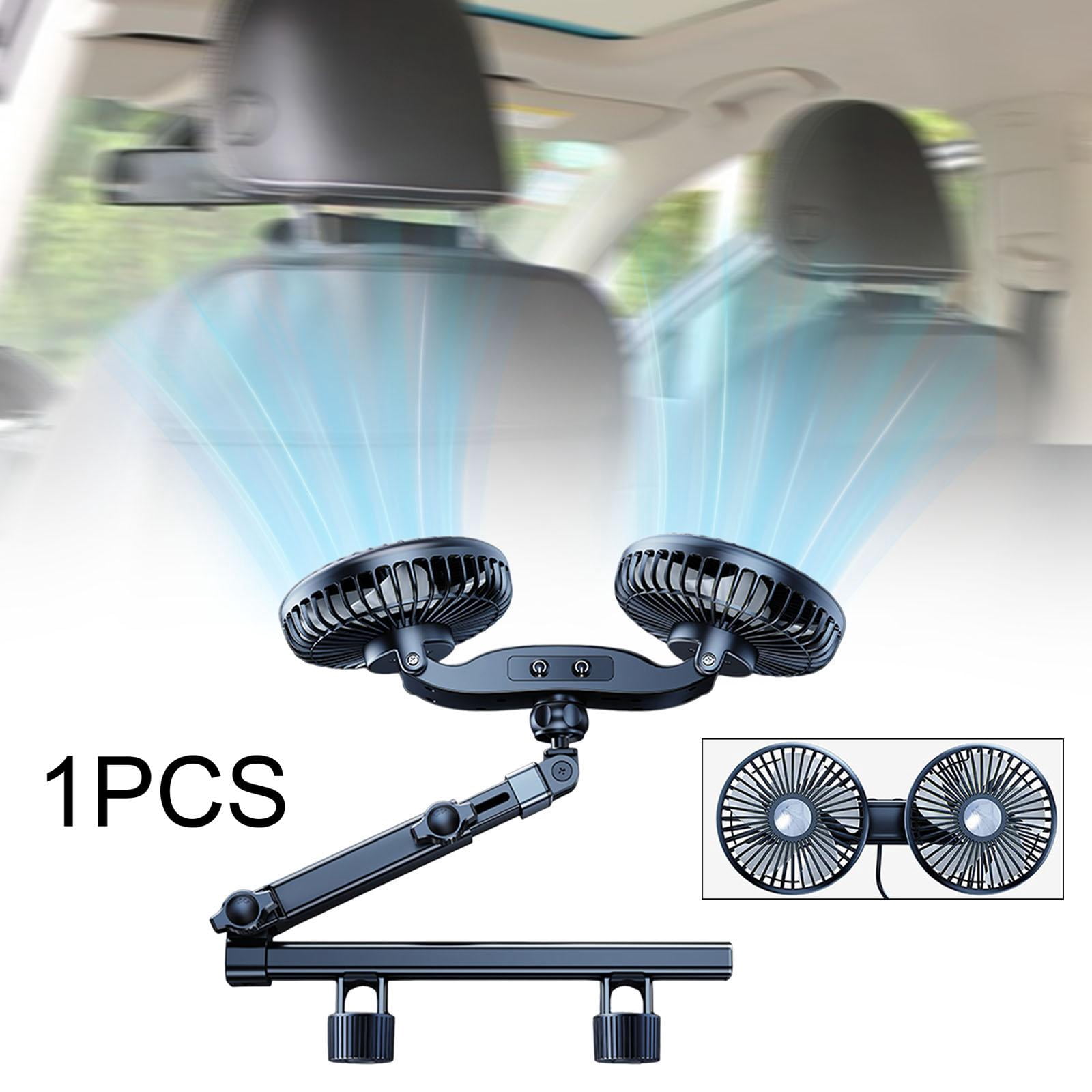 Dickly Car Fan for Backseat Electric Cooling Fan SUV Sedan with 360 degree Rotatable