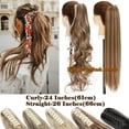 thumbnail image 6 of Sego Long Thick Claw Ponytail Hair Extension Synthetic Curly Real Hair Piece Big Wave Clip in Hair Extensions For Women, 6 of 10