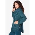 thumbnail image 3 of Roaman's Women's Plus Size Cowl Neck Cable Pullover Sweater, 3 of 4