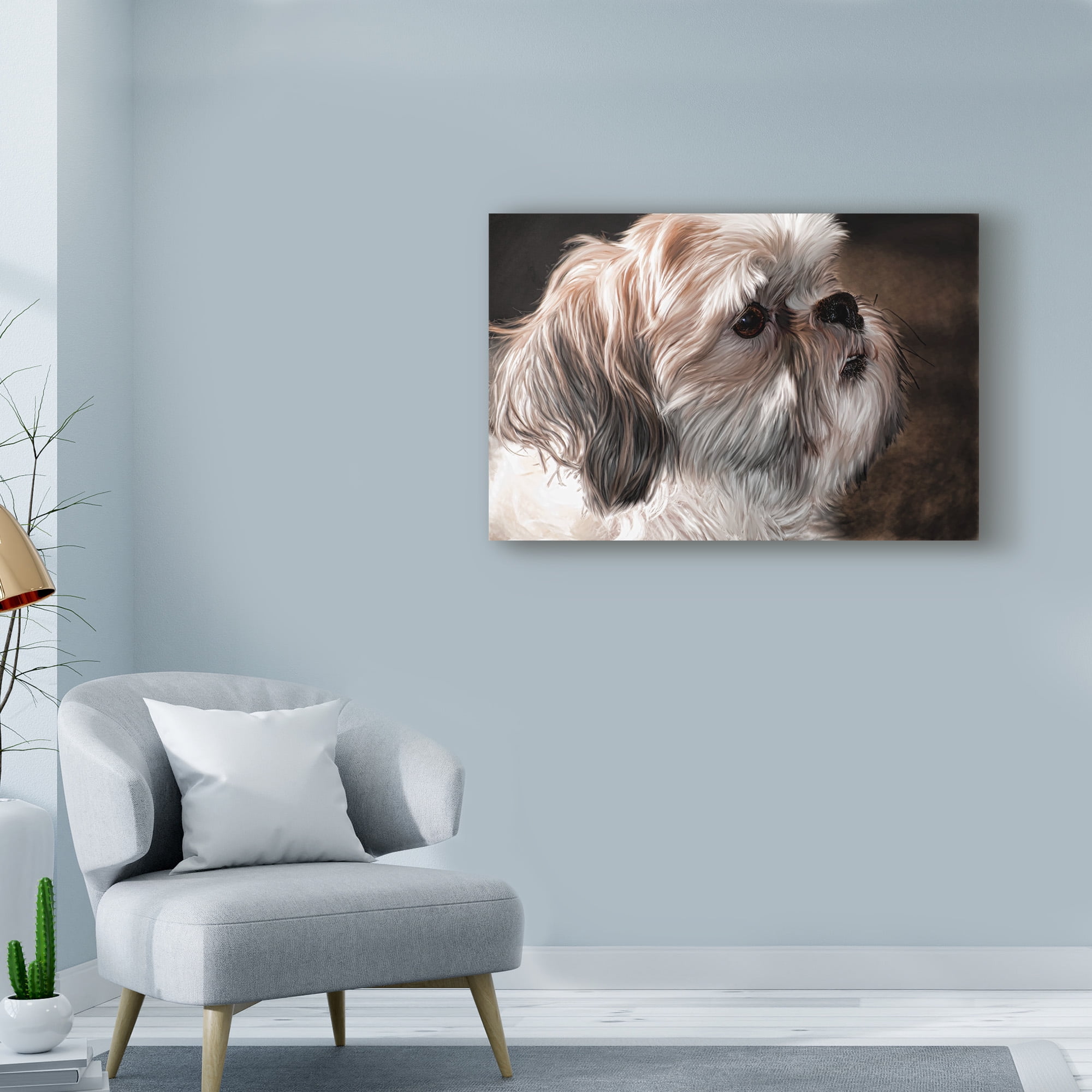Trademark Fine Art 'Llahso Apso' Canvas Art by Lori Hutchison
