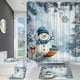 thumbnail image 4 of Yhmxh Decoración del baño Cortina de ducha navideña con fondo de Papá Noel, tela para colgar en el baño Organizadores y almacenamiento de baño Accesorios de baño, 4 of 5
