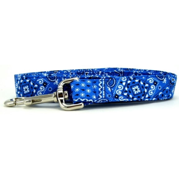 Bright Blue Bandana Dog Leash - Size - Large