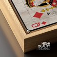 thumbnail image 4 of PixonSign Framed Canvas Print Wall Art Queen in Deck of Cards Pop Culture Toys Wood Panels Modern Art Modern Fun Multicolor Warm for Living Room, Bedroom, Office - 16"x24" Natural, 4 of 5