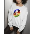 thumbnail image 3 of Woman With Big Earrings Paint Sweatshirt Women -Image by Shutterstock, Female XX-Large, 3 of 4