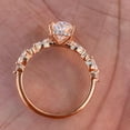 thumbnail image 4 of solitaire jewels 2CT Pear Moissanite Hidden Halo Engagement Ring For Women, 14K Rose Gold, 4 of 5