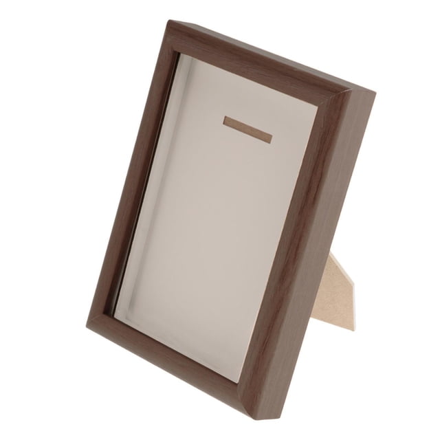 Marco de caja de sombra para exhibición de medallas, elegante caja de madera, marco de fotos, vitrina para medallas Color nogal 7 pulgadas