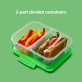 thumbnail image 5 of Sistema Nest It Meal Prep Food Storage Containers with Lids, 2 Compartments, 3.7 Cups, 5-Pack, Green, 5 of 6