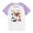 Purple, variant on vokkrv Girls Boys Short Sleeve Cartoon Print T Shirts Kids Summer Tops Crewneck Tees 3-14 Years Beige 9 Years