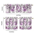 thumbnail image 6 of Pioneer Kitchen Curtains and Valance Set 24 Inch Tier Purple Floral Wildflower Farmhouse Curtains Small Drapes for Cafe Living Room Bathroom Farmhouse 3 Pieces Set Rod Pocket, 6 of 6