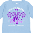 thumbnail image 4 of Inktastic Staying Strong Together Alzheimer's Awareness Purple Ribbon Boys or Girls Long Sleeve Toddler T-Shirt, 4 of 5