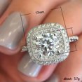 thumbnail image 3 of K-KED Women Wedding 925 Silver Filled Ring Cubic Zircon Ring Sz 6-10-9, 3 of 6