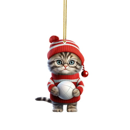 

Car Hanging Decorations Cute Christmas Style Cat Pendant Christmas Tree Pendant Car Pendant Bag Pendant Acrylic Flat Christmas Tree Pendant Hanging for Windows Set Capped Chickadee Stained Glass