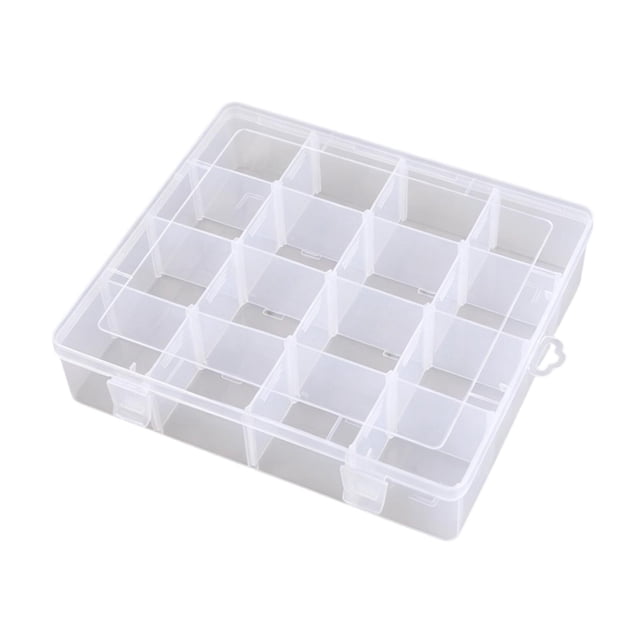 lingqin Bead Organizer Box Jewelry Tool Case Accessories Craft Storage Container Fishing 16 Grid