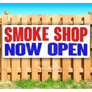 Smoke Shop Now Open 13 oz Vinyl Banner With Metal Grommets