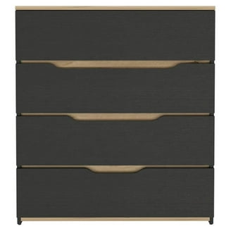 Lada Black Faux Leather Upholstered Dresser by Ember Interiors - Walmart.com