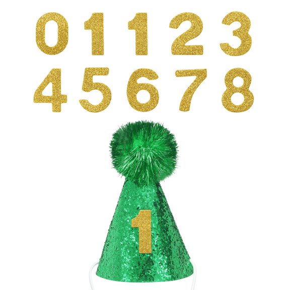 Uxcell Dog Birthday Hat, Pet Party Cone Hat Cute, Green 3.2x4.7"