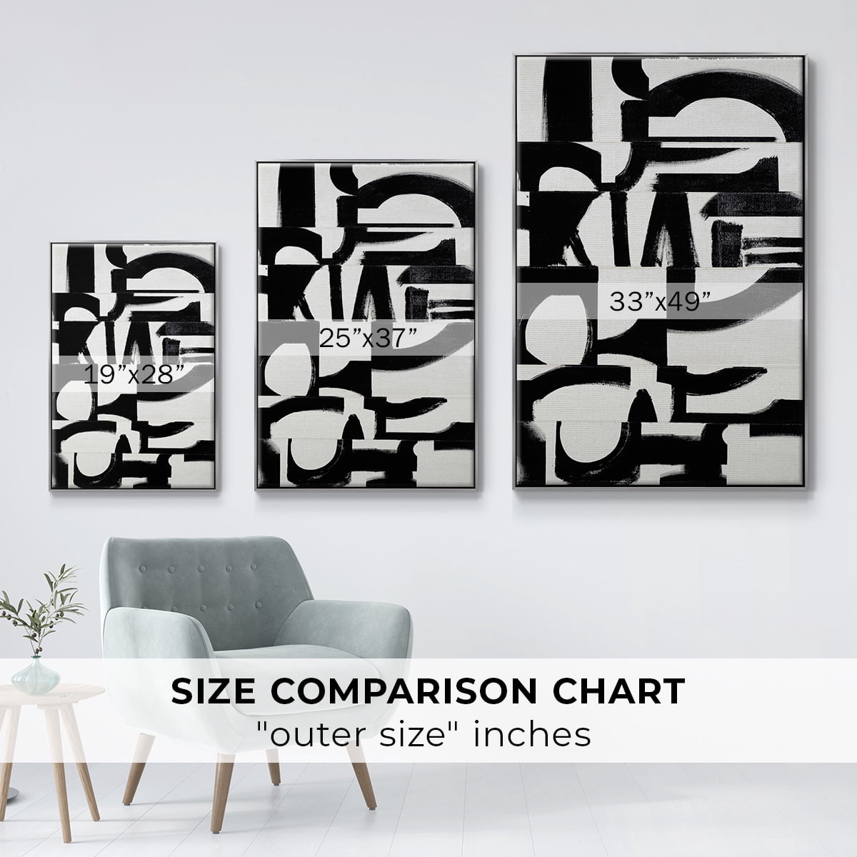 Prosperous Elements V10 Framed Premium Gallery Wrapped Canvas - Ready to Hang - 27 x 41 - Silver Floating Frame