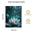 thumbnail image 2 of Nawypu  Water Lily Wall Art,Teal Butterflies Surround Water Lilies in Ocean Canvas Abstract Painting Nature Framed Artwork Ready to Hang for Bathroom Bedroom Living Room Dorm Wall Decor, 2 of 5