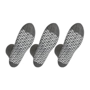 Personal Touch Unisex Crew Length Comfortable Hospital Slipper Socks Size 13-15 Pack of 3 (Dark Gray)