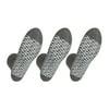 Personal Touch Unisex Crew Length Comfortable Hospital Slipper Socks Size 10-13 Pack of 3 (Dark Gray)