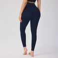thumbnail image 6 of SHAPECQB Leggings for Womens High Waist Workout Leggings Pockets Tummy Control Butt Lift Yoga Pants with No Front Seam Navy Blue M, 6 of 10