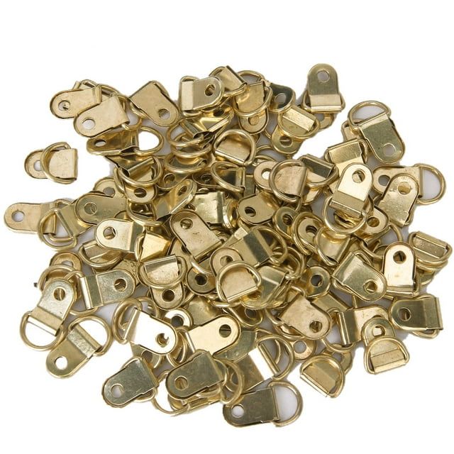 100 Piezas de Perchas D en Metal Con Tornillos Sunnimix Colgadores para marcos de fotos