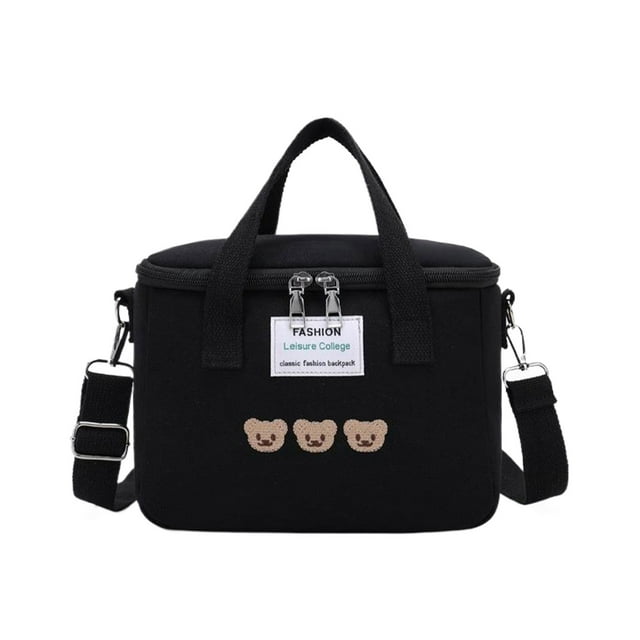 Transemion Lin Portable avec Rangement Isolé Maman et Bébé Peuvent Être Portés à la Main Ou Enfilés Noir