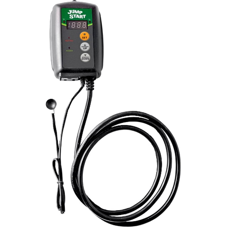 Jump Start MTPRTC Hydroponic Seedling Heat Mat Digital Thermostat  Controller for Hydrofarm Heat Mats used in Gardens, Terrariums, and  Brewing, 2 Pack - Walmart.com