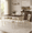 60" Brown & Cream, variant on Merluxy 6 Piece 60" Solid Wood Dining Table Set, for Kitchen, Dining Room, Brown & Cream